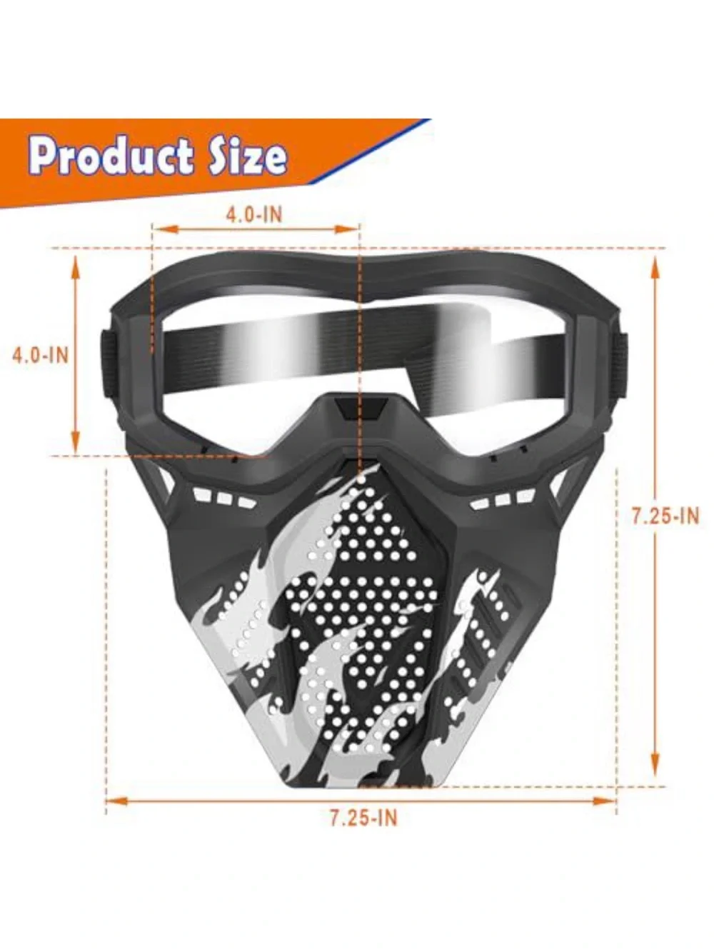 Kids Tactical Mask Set - Blue, Red, Black, White (4 Pack)
